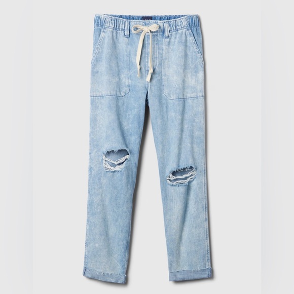 Women’s GAP Mid Rise Easy Denim Utility Jeans in Light Indigo Sz XL - Picture 3 of 7